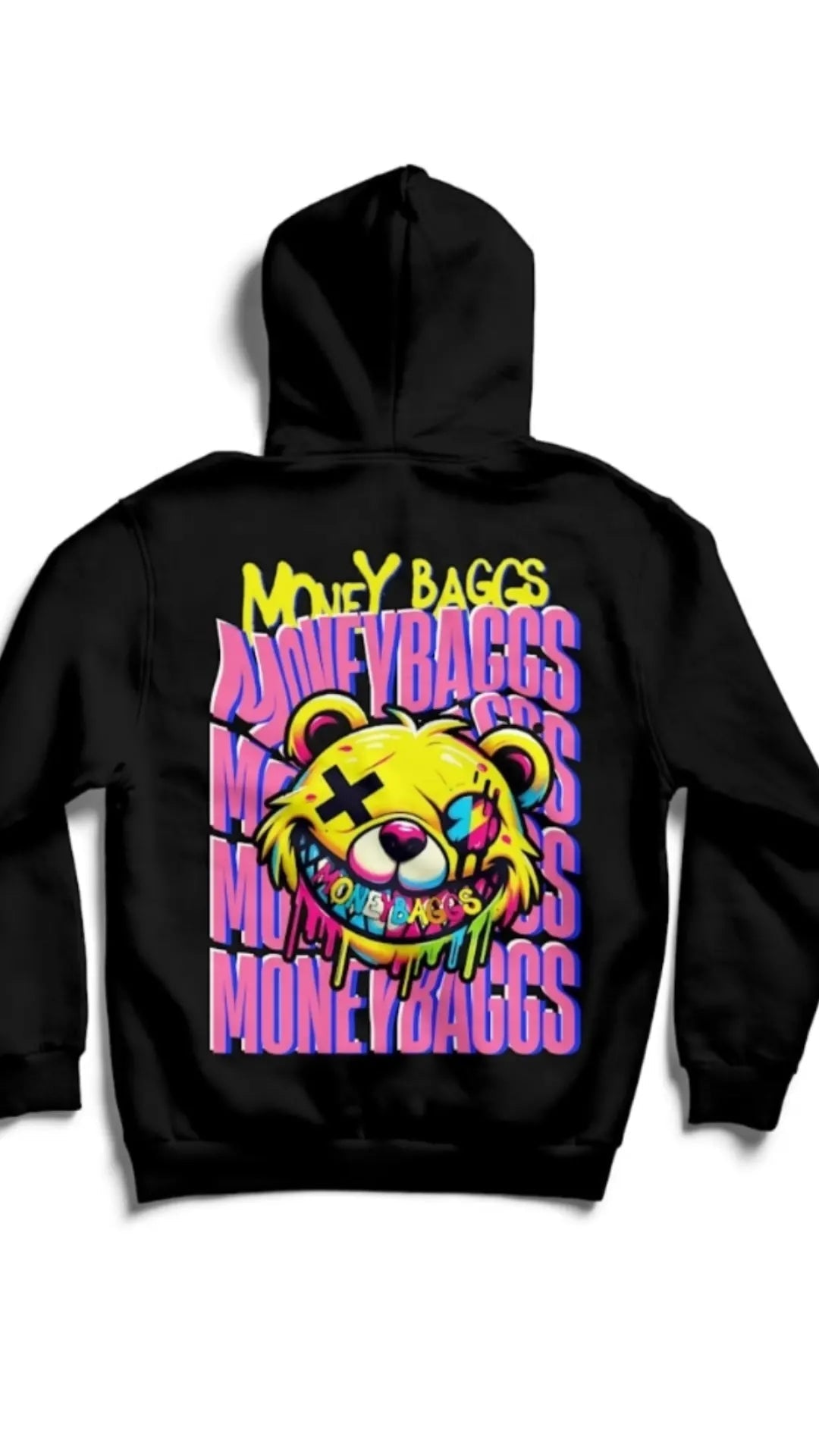 Bear Drip Hoodie | Black Graphic Hoodie – Moneybaggs Clothing