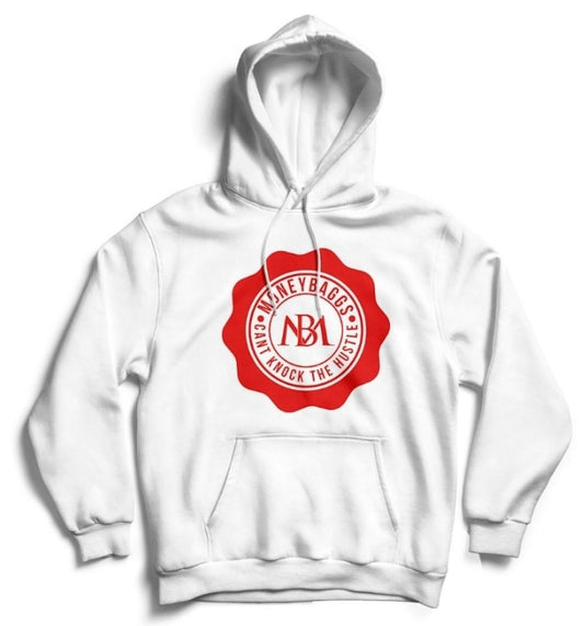 White Printed Hoodie | Moneybaggs Clothing